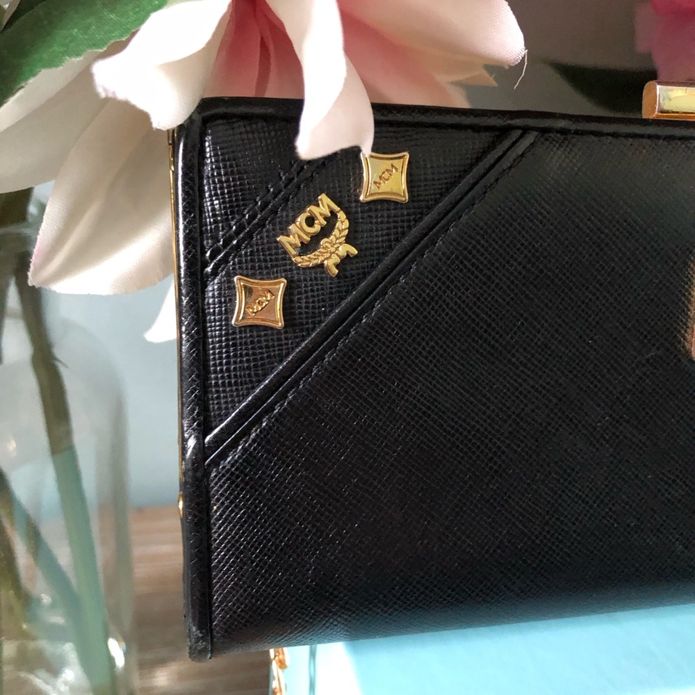 MCM charms crossbody blk wallet - Picture 5 of 15